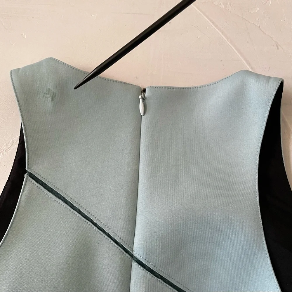 Sachin + Babi Baby Blue Diagonal Trim Y2K Mini A-Line Sleeveless Dress Size 2 - Picture 9 of 11